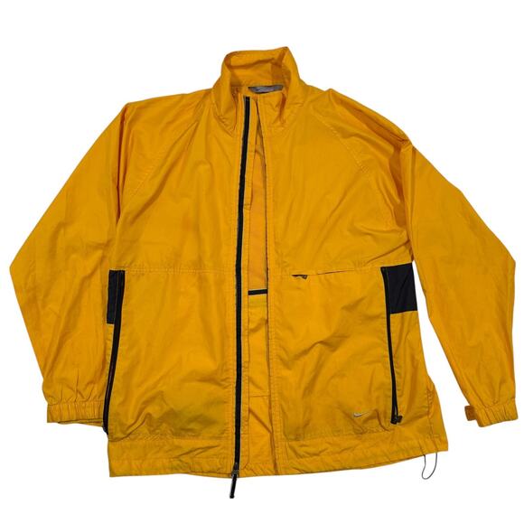 Nike Other - Vintage Nike Yellow Windbreaker Jacket Mens Medium ZipMesh Lined Y2K Outdoor